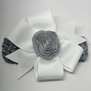 Elegant Gray & White Headband